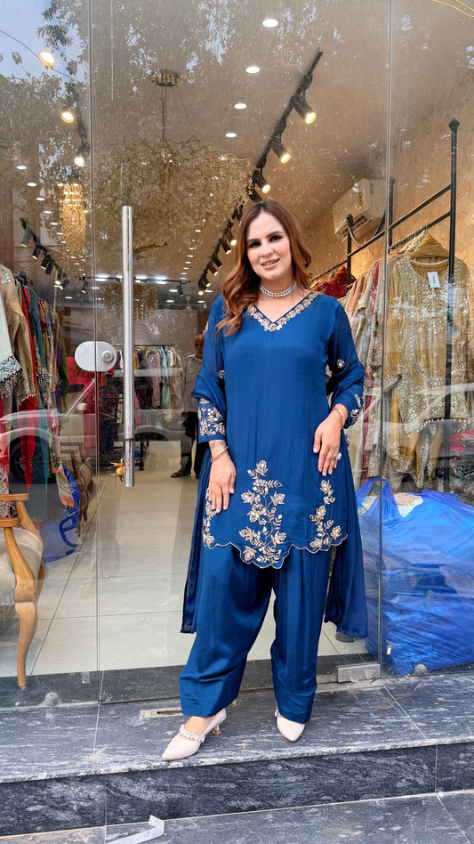 Elegant embroidered short kurta pc3599
