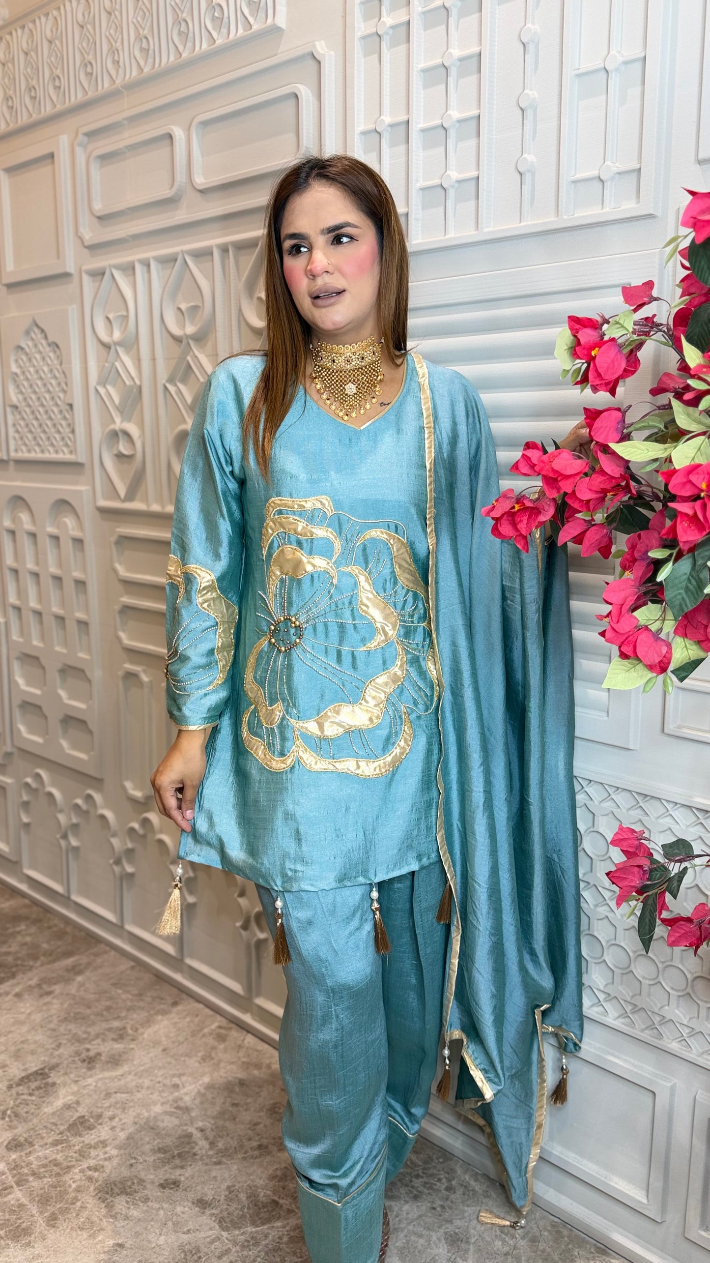Elegant 3-piece silk suit set PC3650