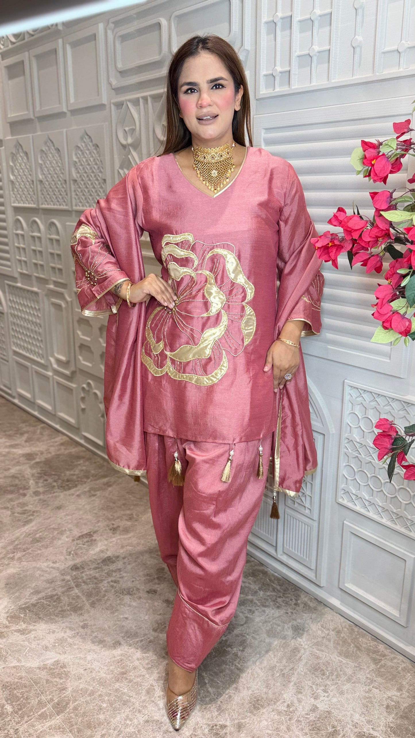 Elegant 3-piece silk suit set PC3650