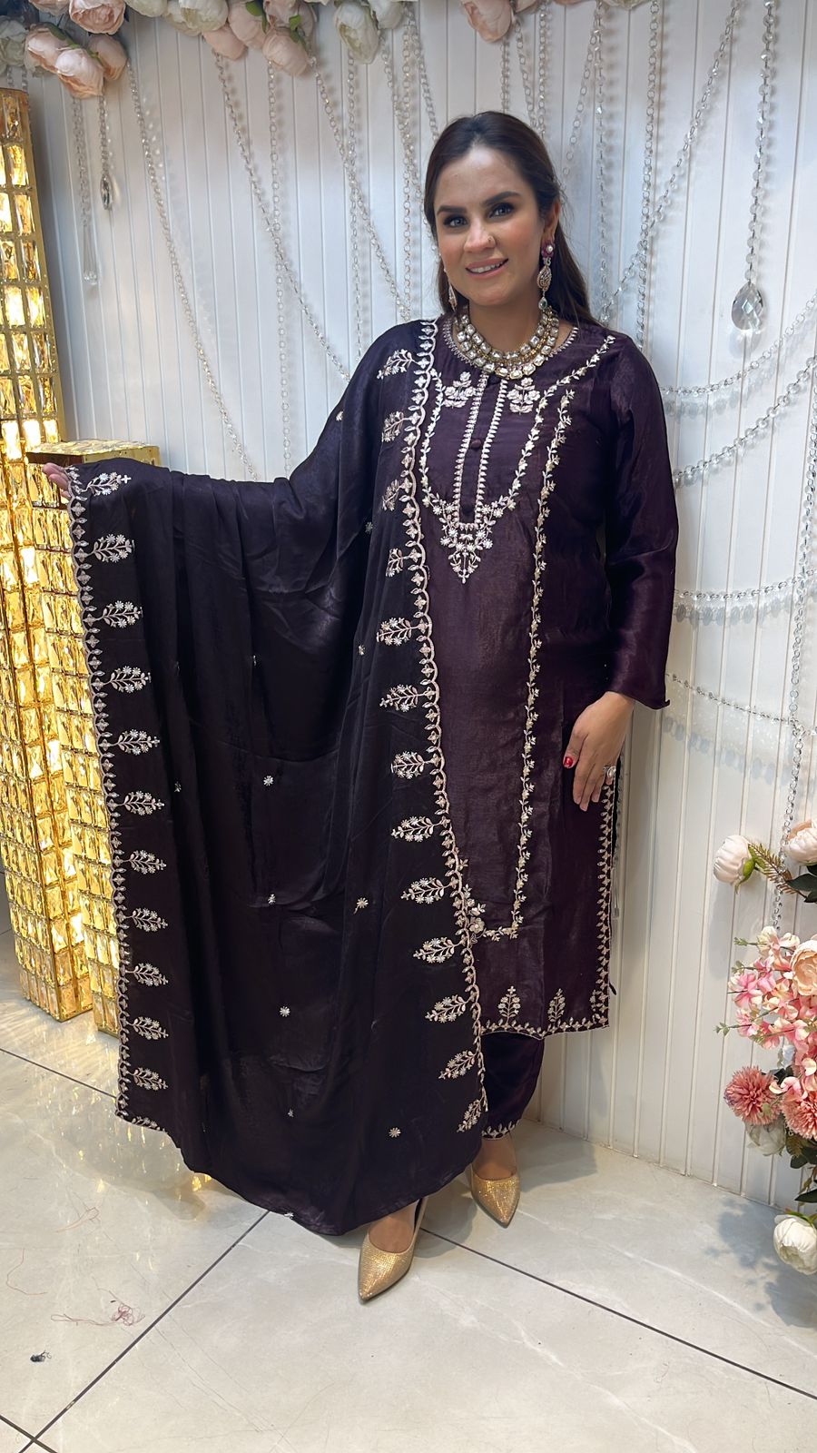 Premium Quality Suit With Beautiful Neck PC130