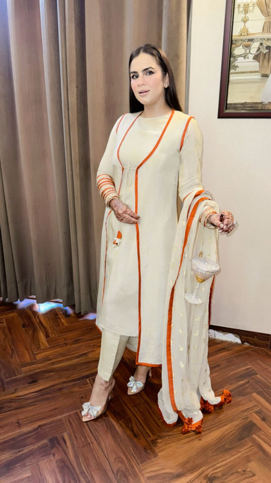 Pure Crape Silk Suit (4 Piece Set) PC875