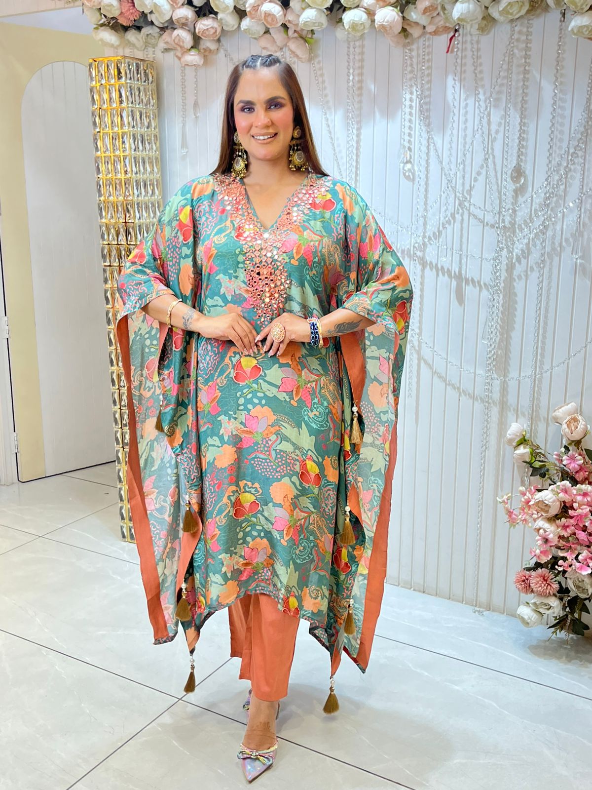 Stunning Floral Kaftan PC1471