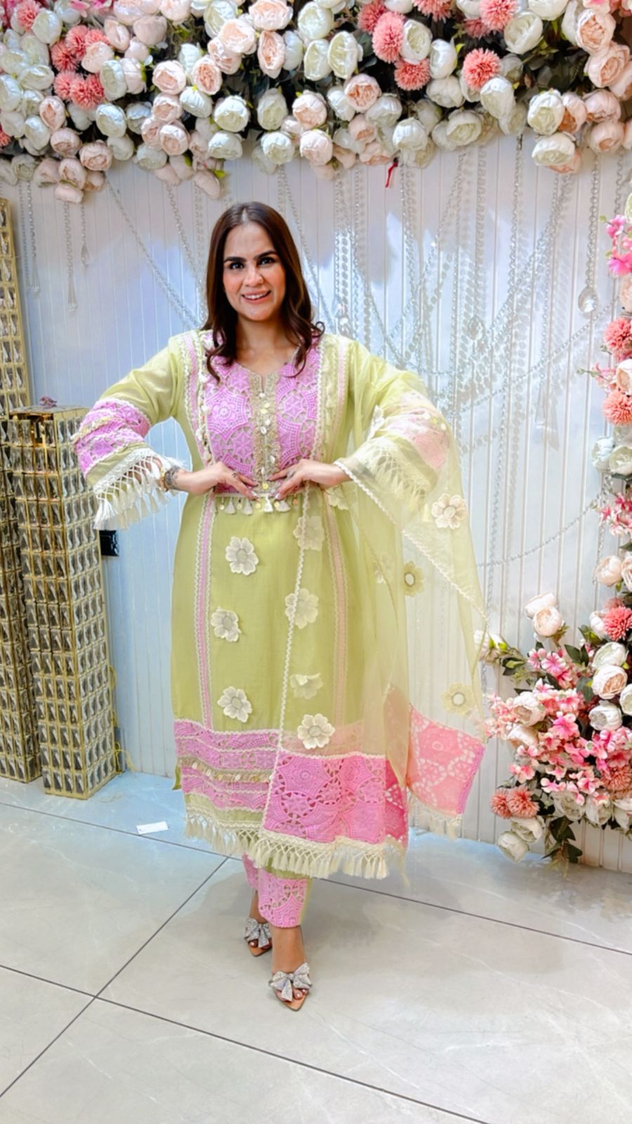 Stunning Suit With Lace Work PC1369