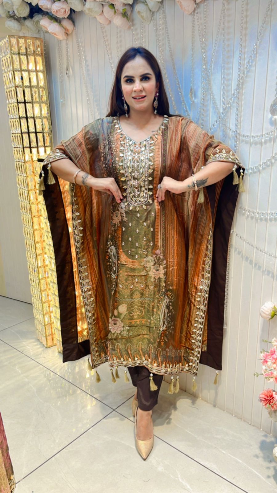 Very Classy Kaftan Suit With Gotta Work PC120