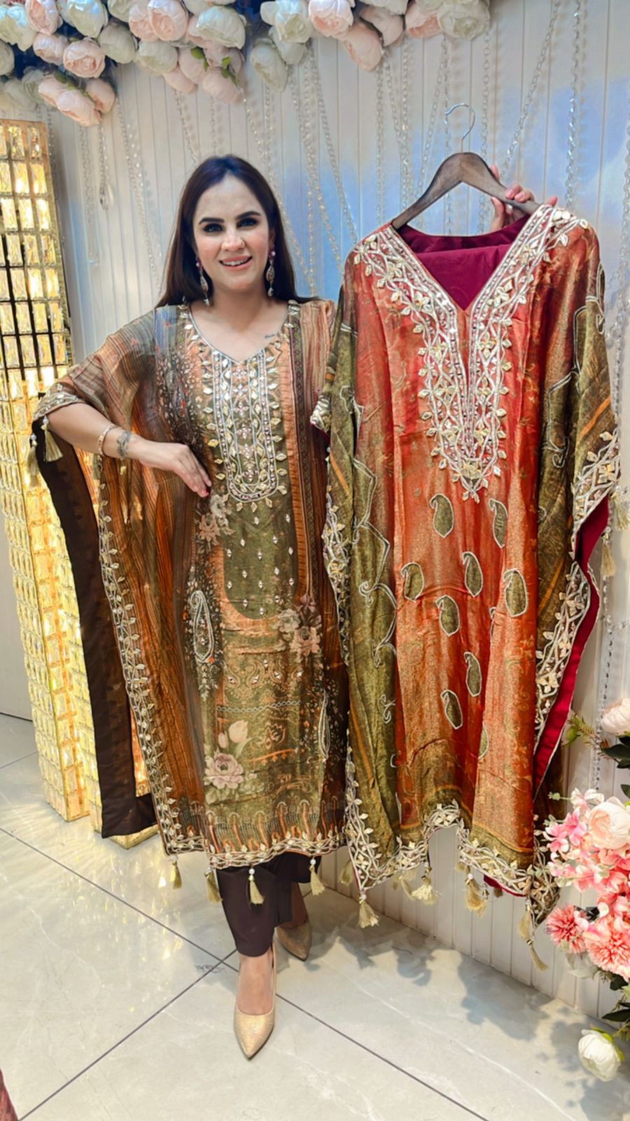 Very Classy Kaftan Suit With Gotta Work PC120