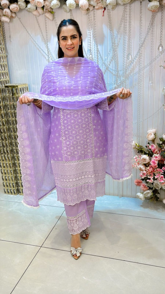 Very Pretty Cotton Suit With Beautiful Neckline PC1325