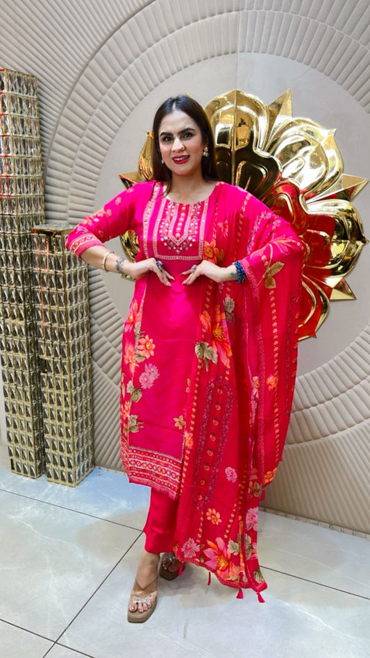 Beautiful Floral Printed Suit PC1559