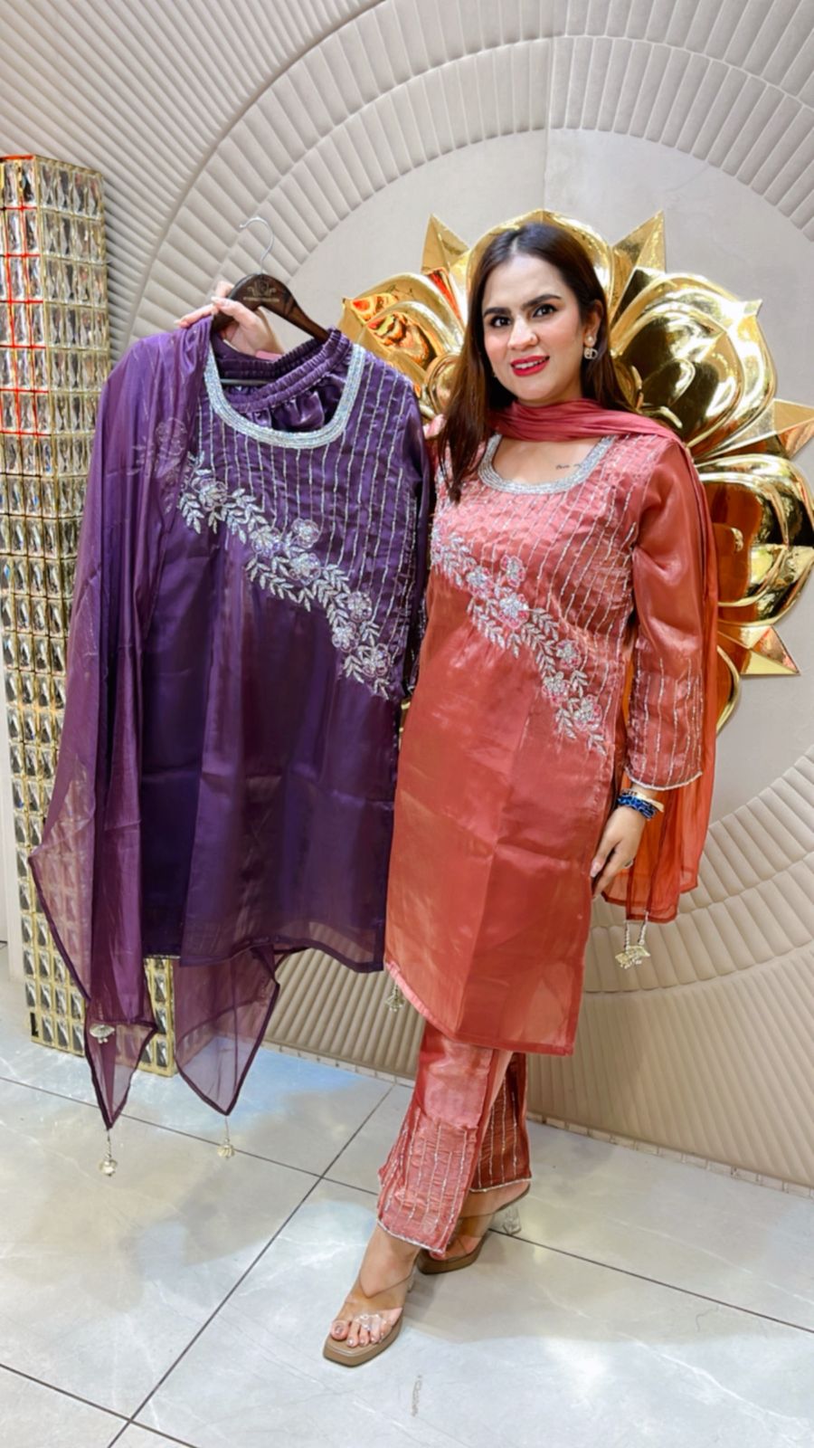 Beautiful Partywear Suit With Embroidery Work PC1561