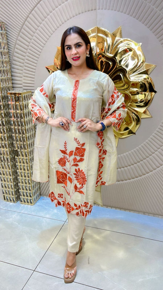 Designer Suit With Embroidery Work PC1563
