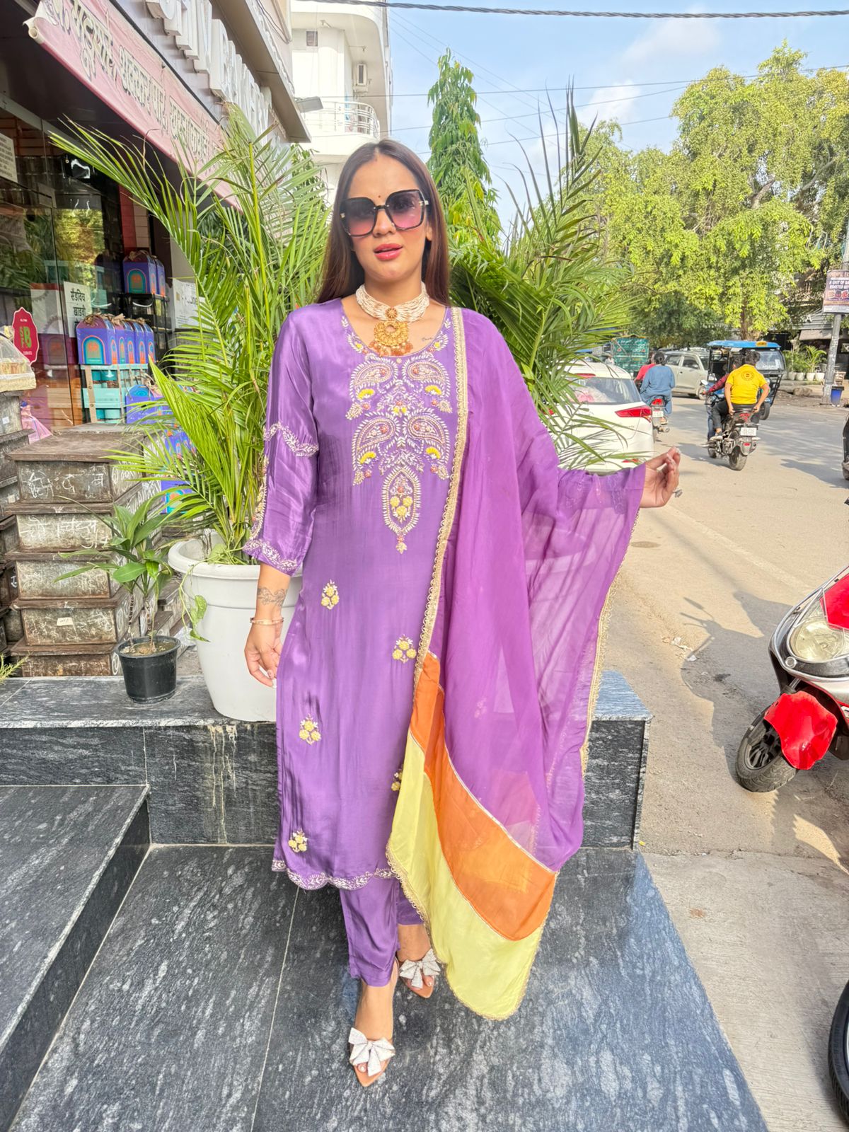 Beautiful Pure Crape Fabric Suit PC1594