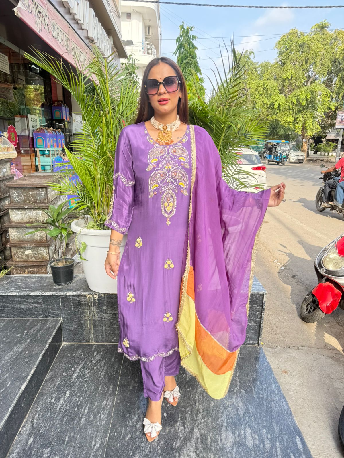 Beautiful Pure Crape Fabric Suit PC1594