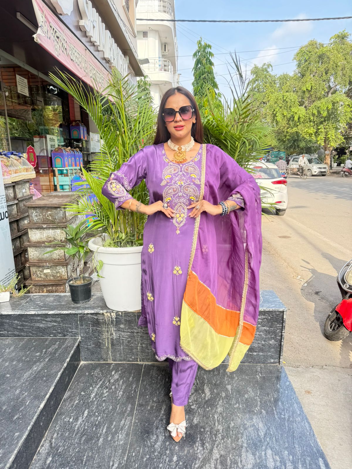 Beautiful Pure Crape Fabric Suit PC1594