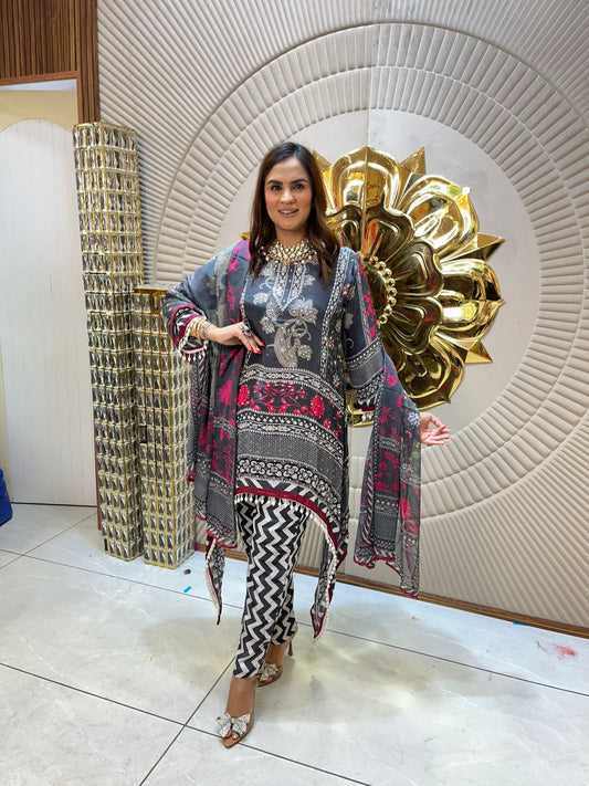 Pretty Suit With Digital Print PC1627