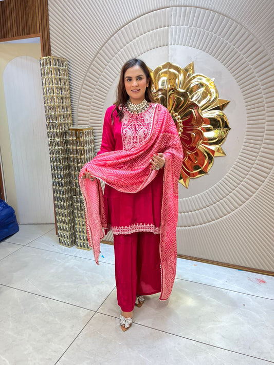 Beautiful Suit For Summers With Printed Dupatta PC1630