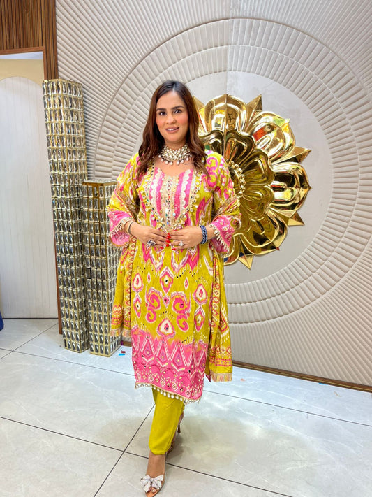 Beautiful Pattern Print Suit PC1622