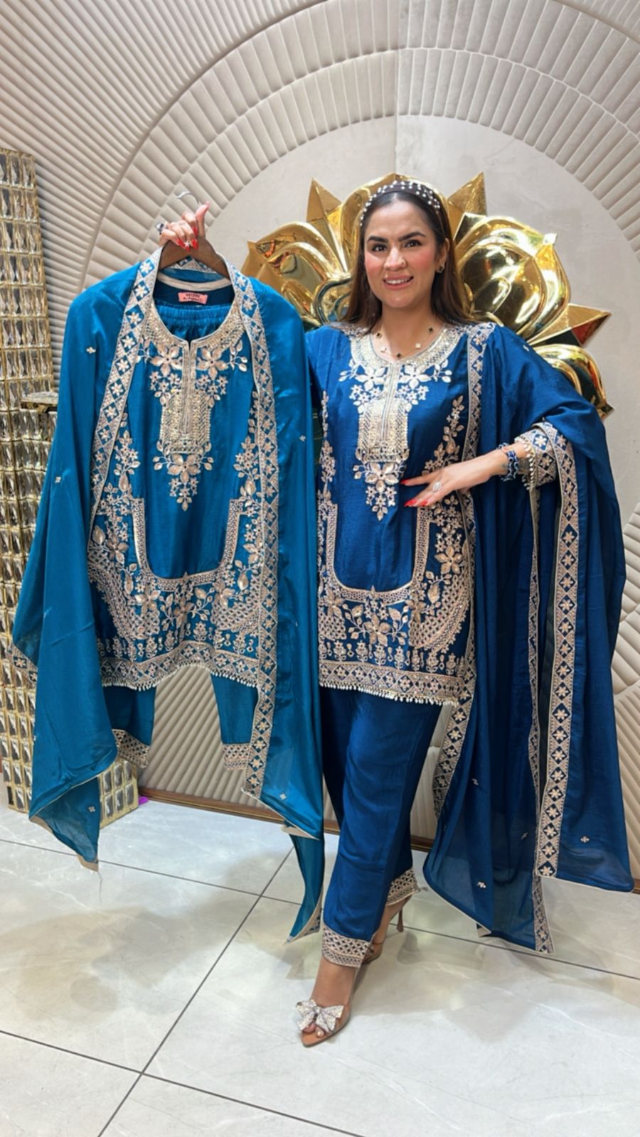 Pretty Suit With Heavy Embroidery Work PC1638