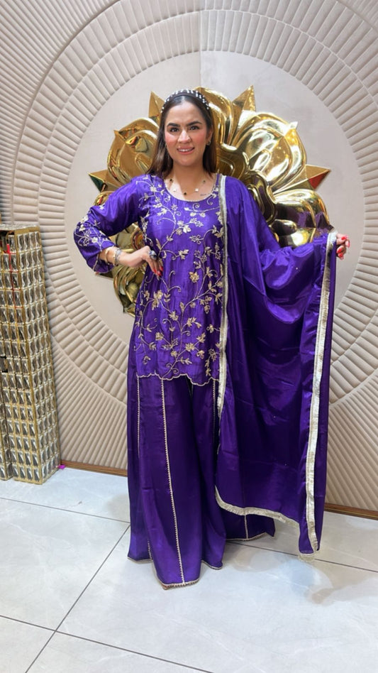 Partywear Suit With Beautiful Embroidery PC1641