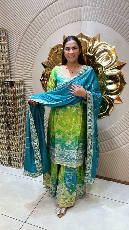 Beautiful Flower Print Suit PC1642