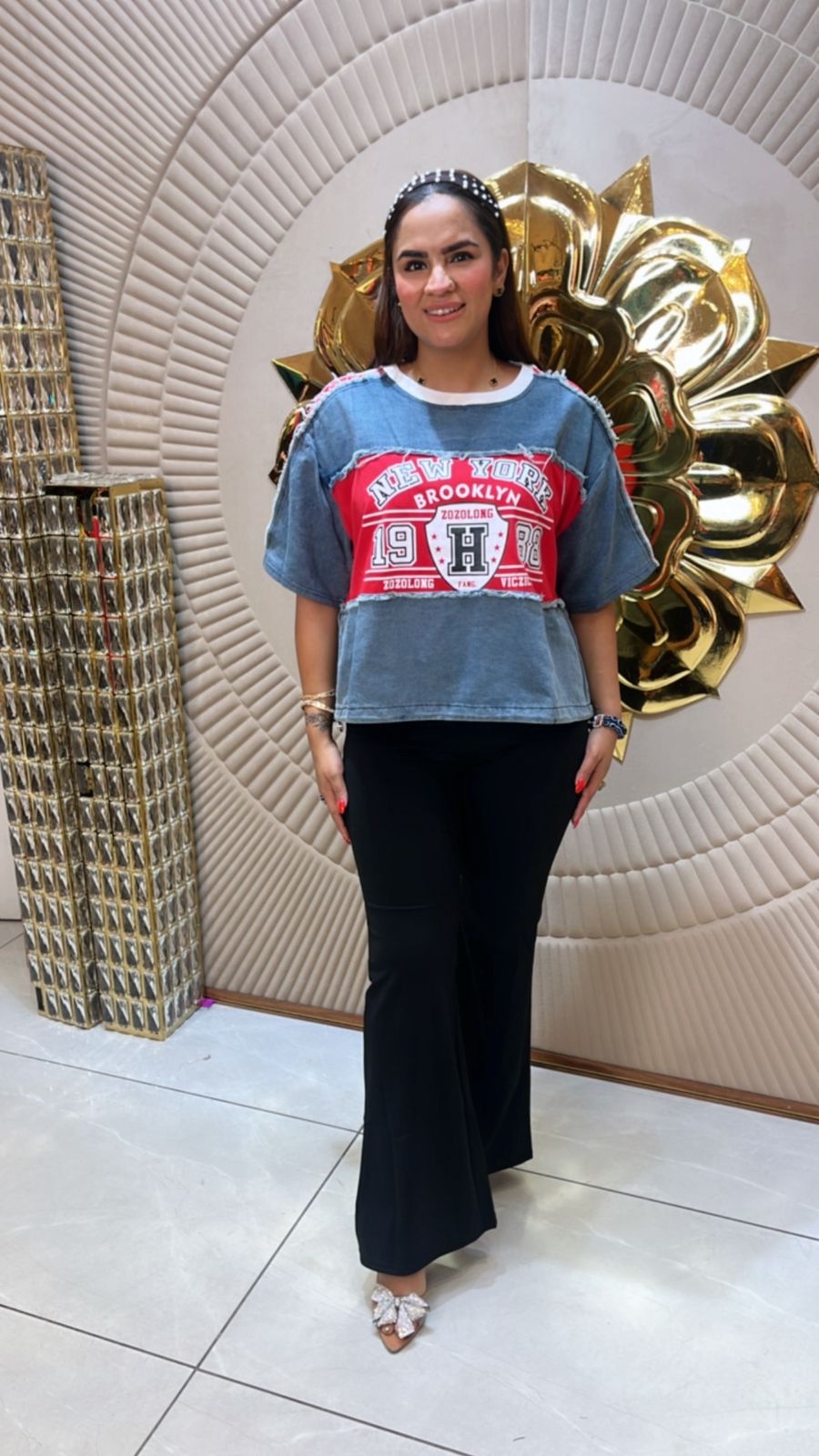 Beautiful Top With New York Print PC1647