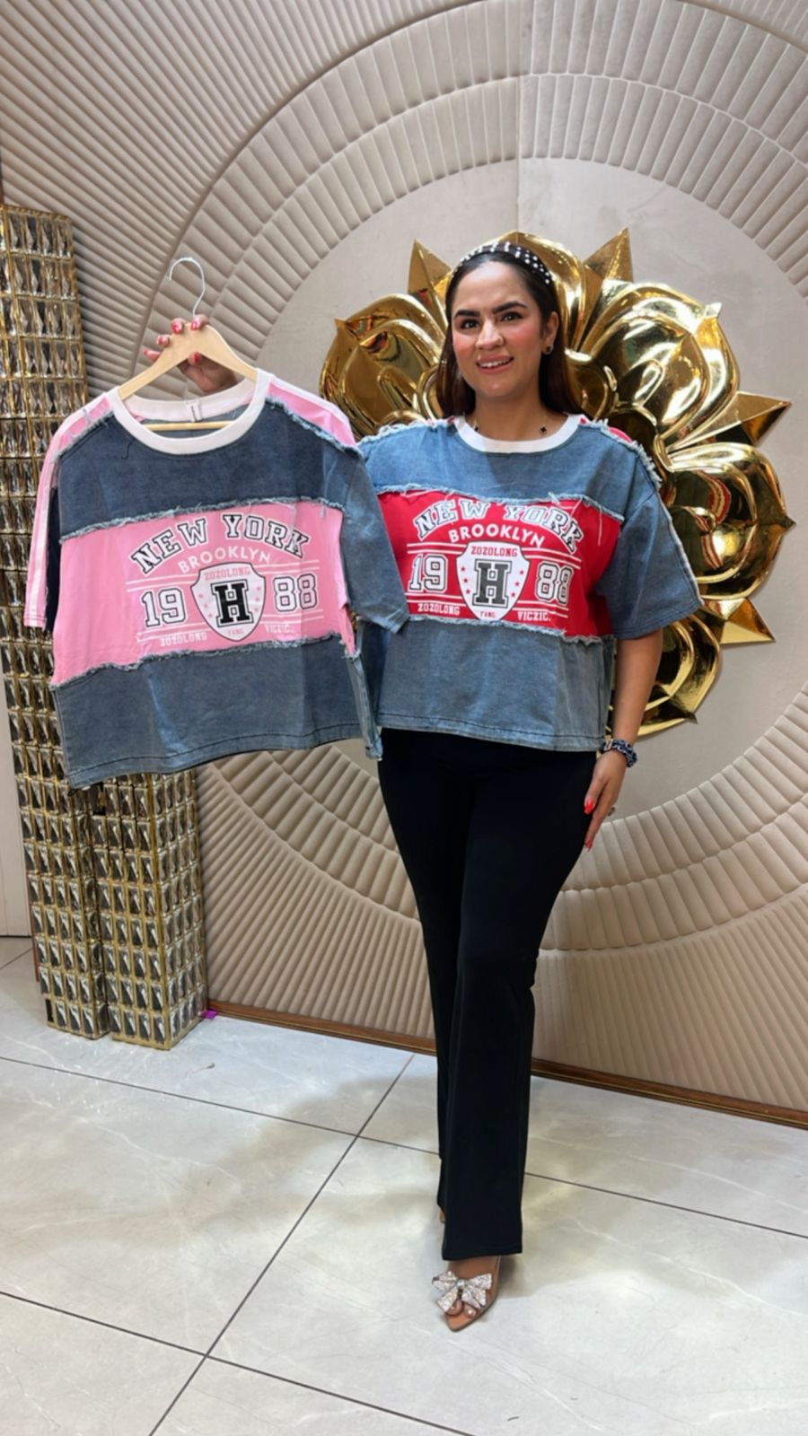 Beautiful Top With New York Print PC1647