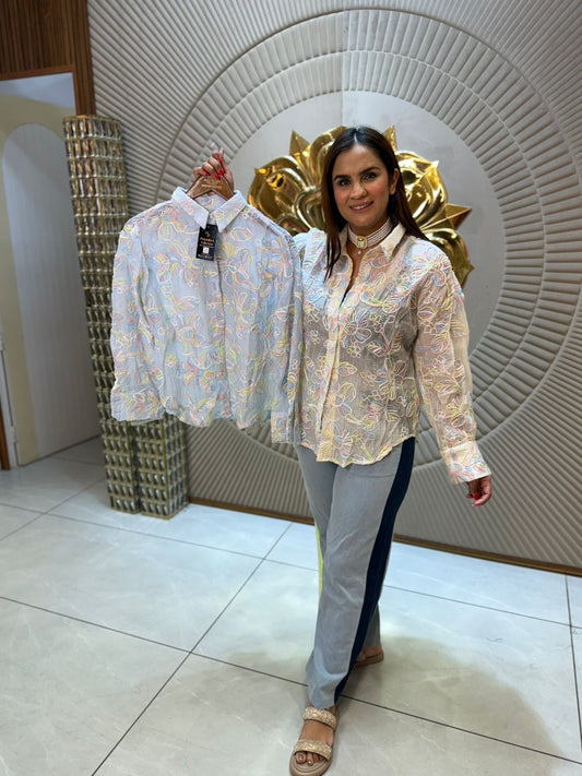 Beautiful Shirt With Embroidery Work PC1677