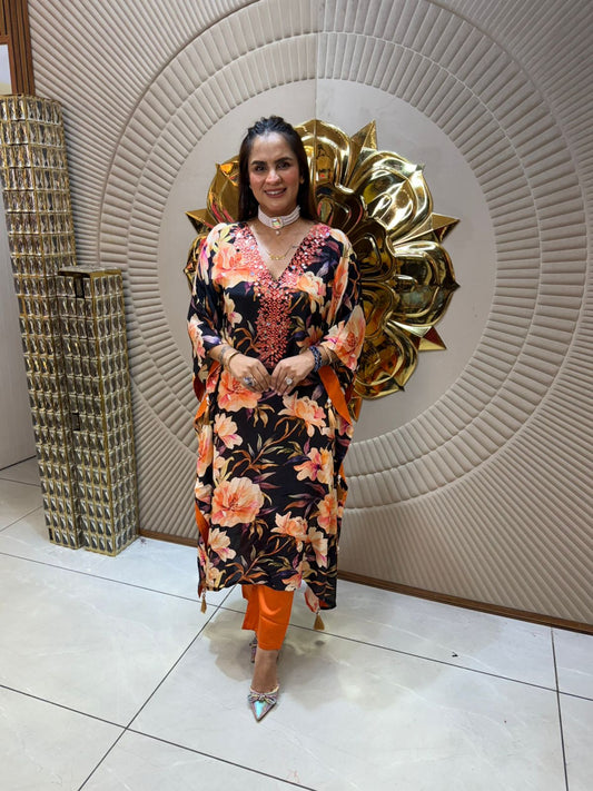 Digital Print Kaftan Set PC1691