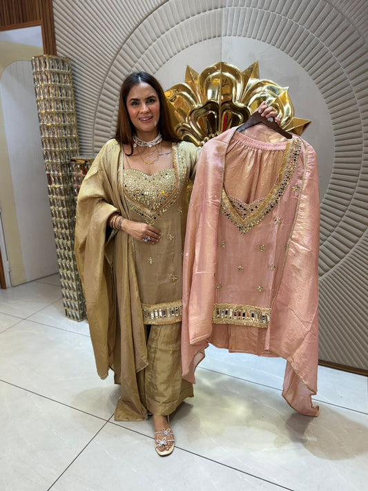 Stunning Suit With Mirror Work PC1694