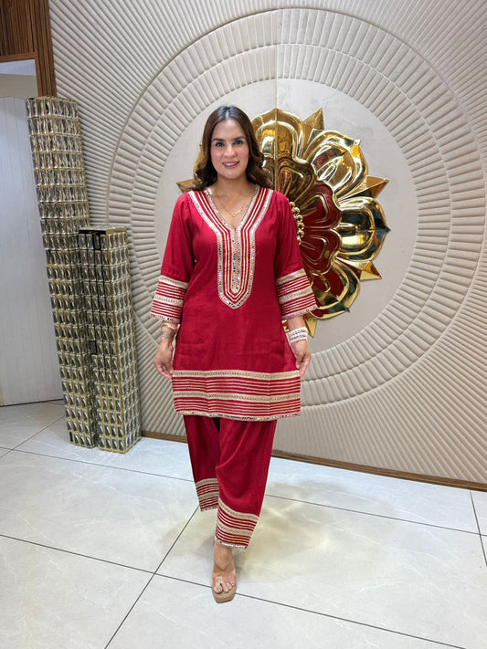 Pretty Cordset With Mirror Work PC1699