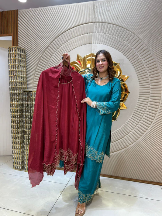 Beautiful Partywear Suit With Dupatta PC1704