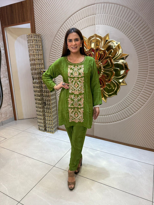 Stunning Co-Ord Set With Embroidery Work PC1709