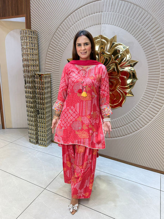 Beautiful Pattern Print Suit PC1714