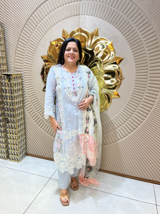 Beautiful Suit With Embroidery Work PC1721