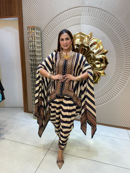 Beautiful Pattern Print Kaftan Co-Ord Set PC1725
