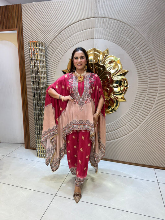 Beautiful Floral Designer Kaftan Co-Ord Set PC1726