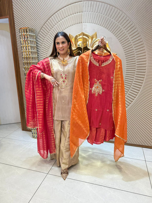 Beautiful Suit With Collar Work PC1736