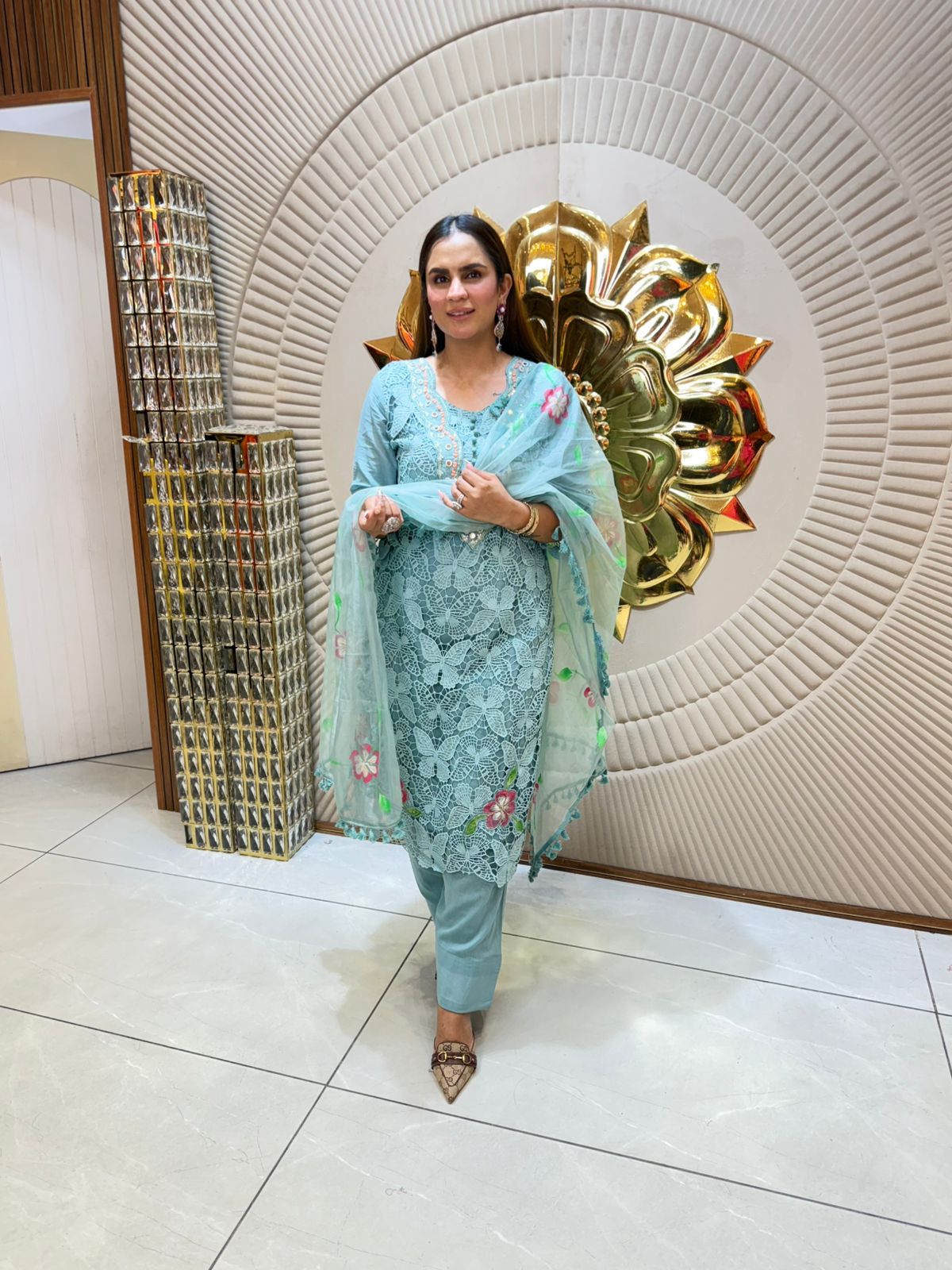 Pretty Suit With Beautiful Butterly Design PC1745