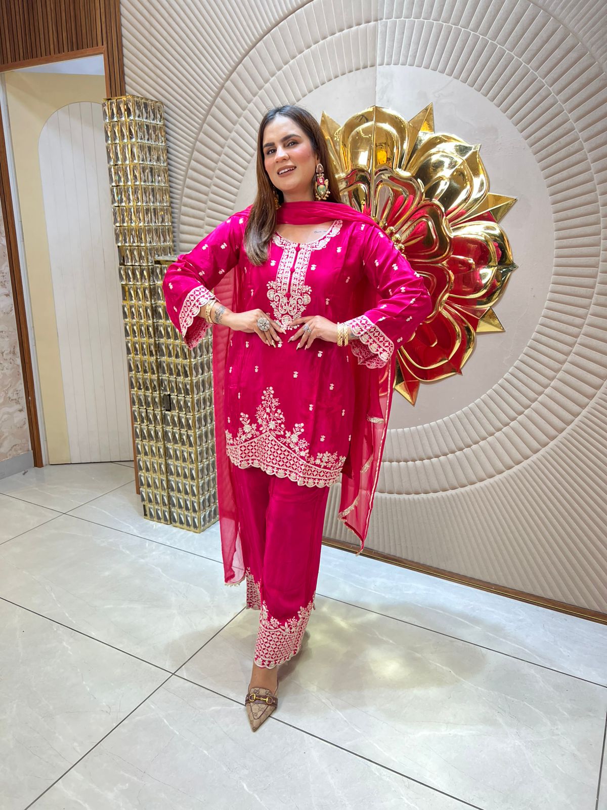 Beautiful Embroidery Suit PC1757