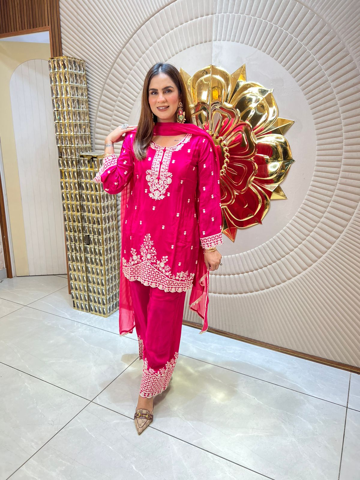 Beautiful Embroidery Suit PC1757