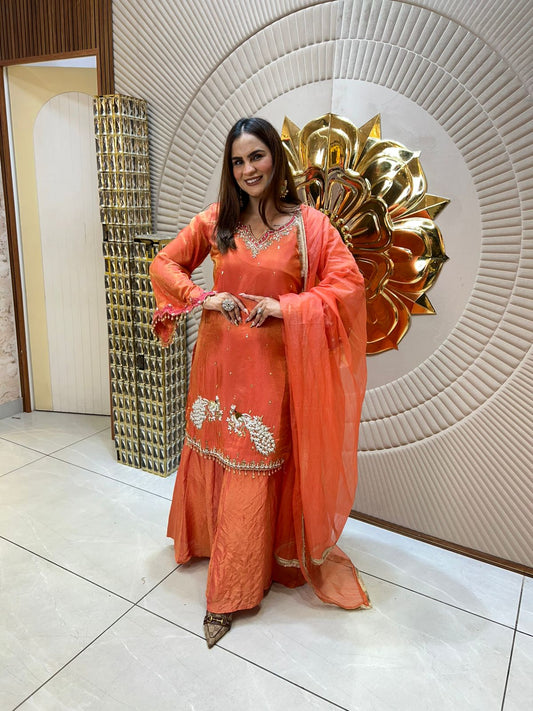 Stunning Suit With Peacock Work PC1760