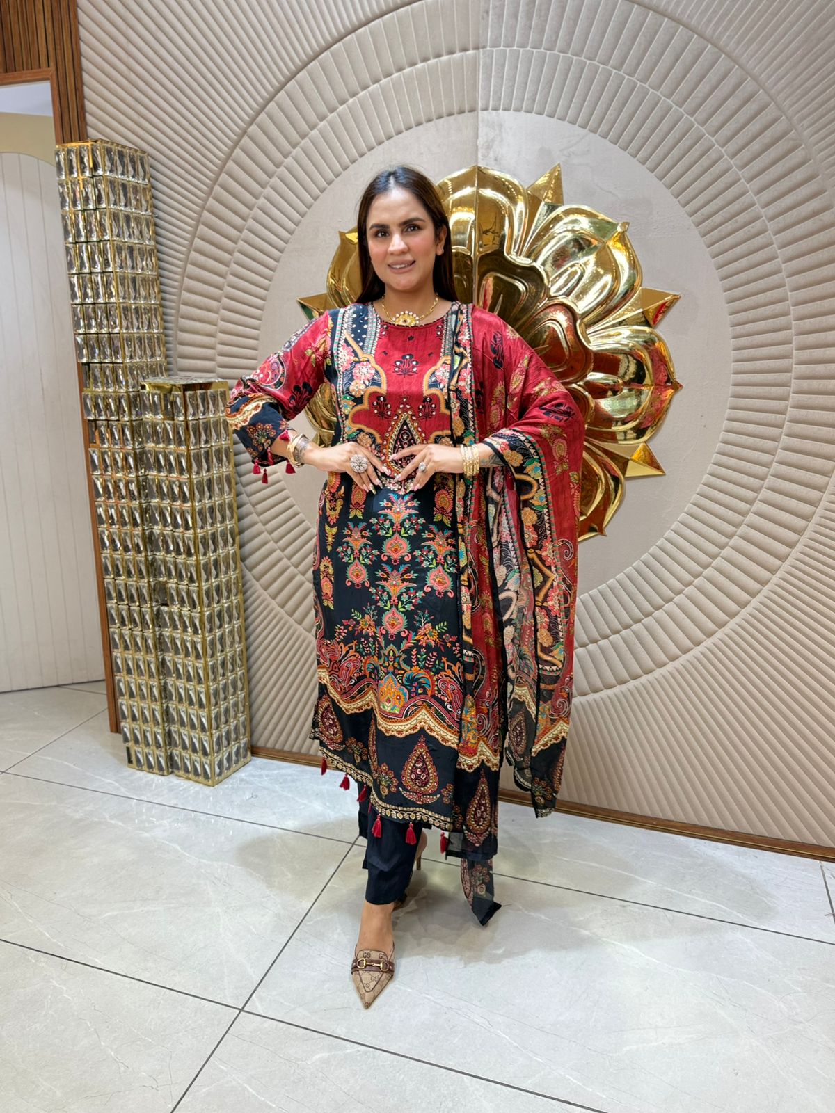 Stunning Pattern Print Suit PC1767