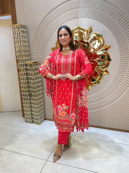 Beautiful Pattern Print Suit PC1778
