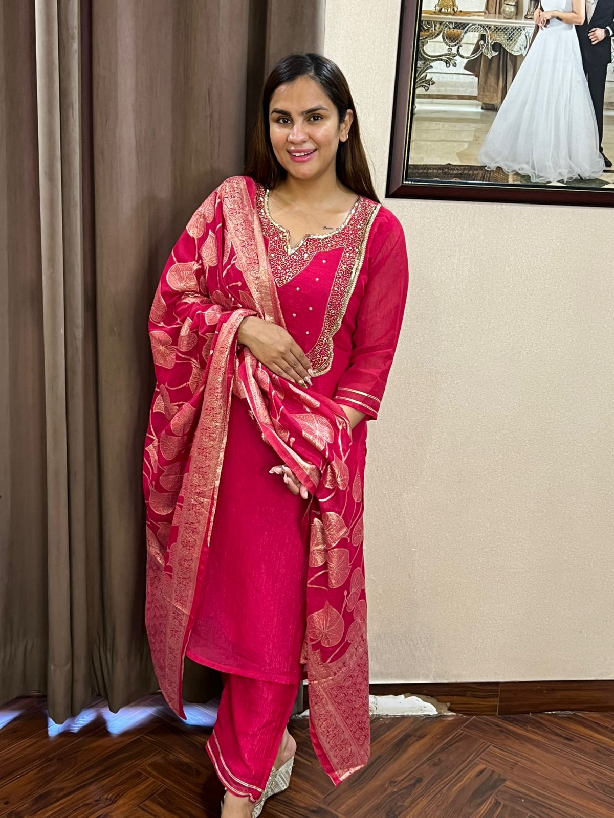 Beautiful Suit With Katdana Work PC1792