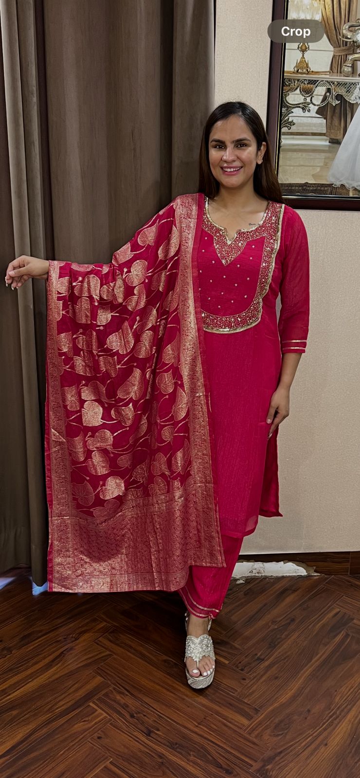 Beautiful Suit With Katdana Work PC1792