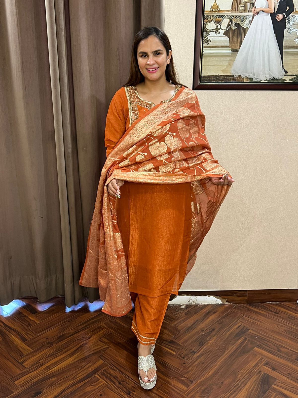 Beautiful Suit With Katdana Work PC1792