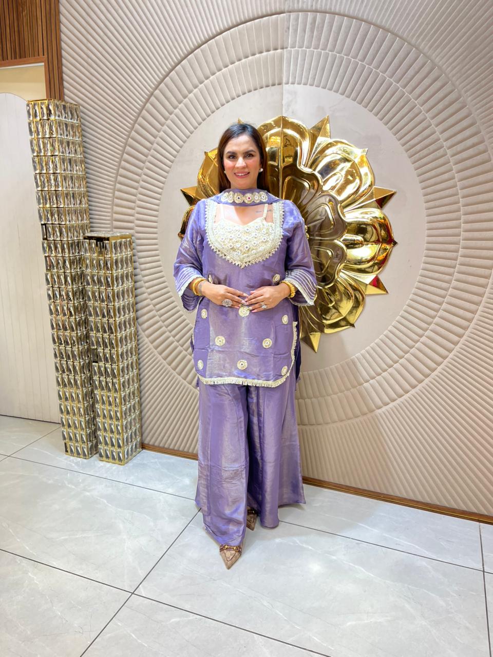 Beautiful Designer Suit With Lase Work PC1795