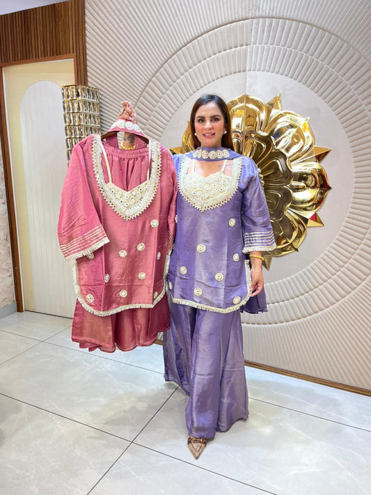 Beautiful Designer Suit With Lase Work PC1795