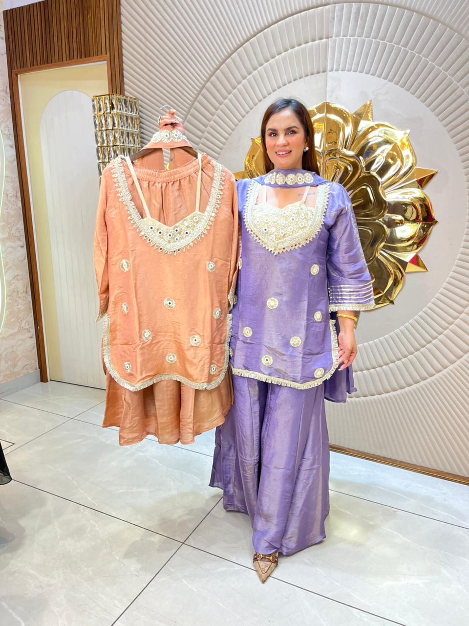 Beautiful Designer Suit With Lase Work PC1795