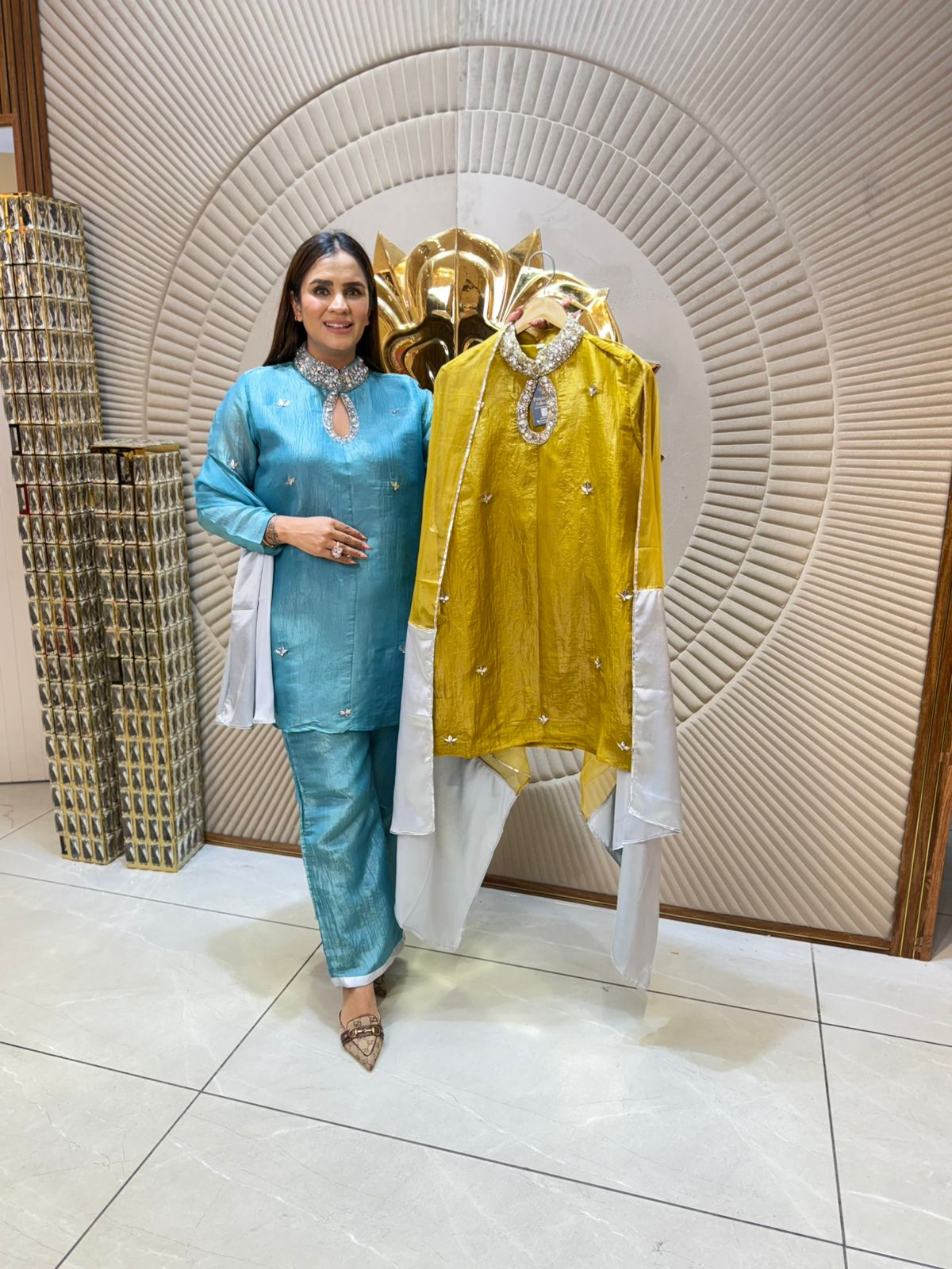 Beautiful Suit With Studded Work PC1799