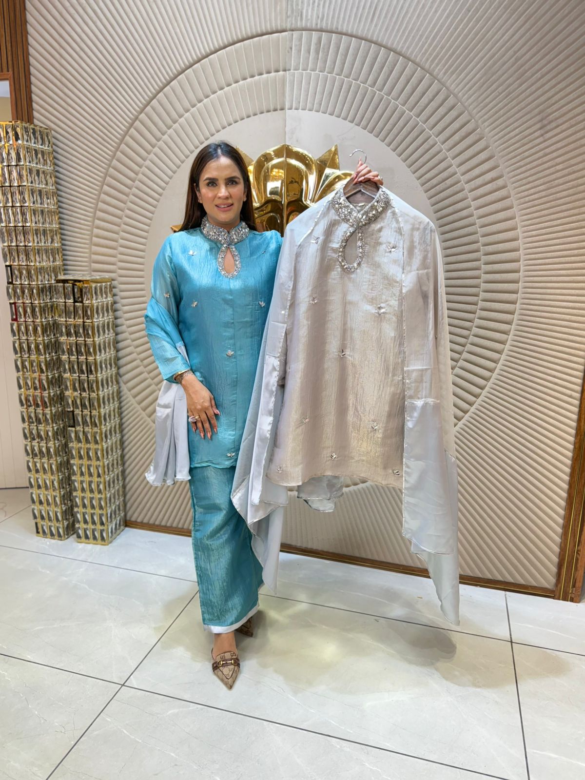 Beautiful Suit With Studded Work PC1799