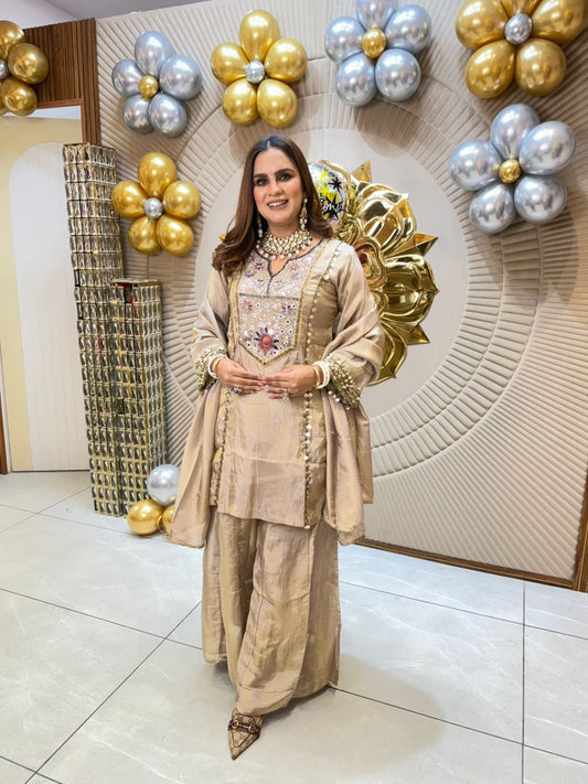 Partywear Suit With Heavy Neckline PC1812